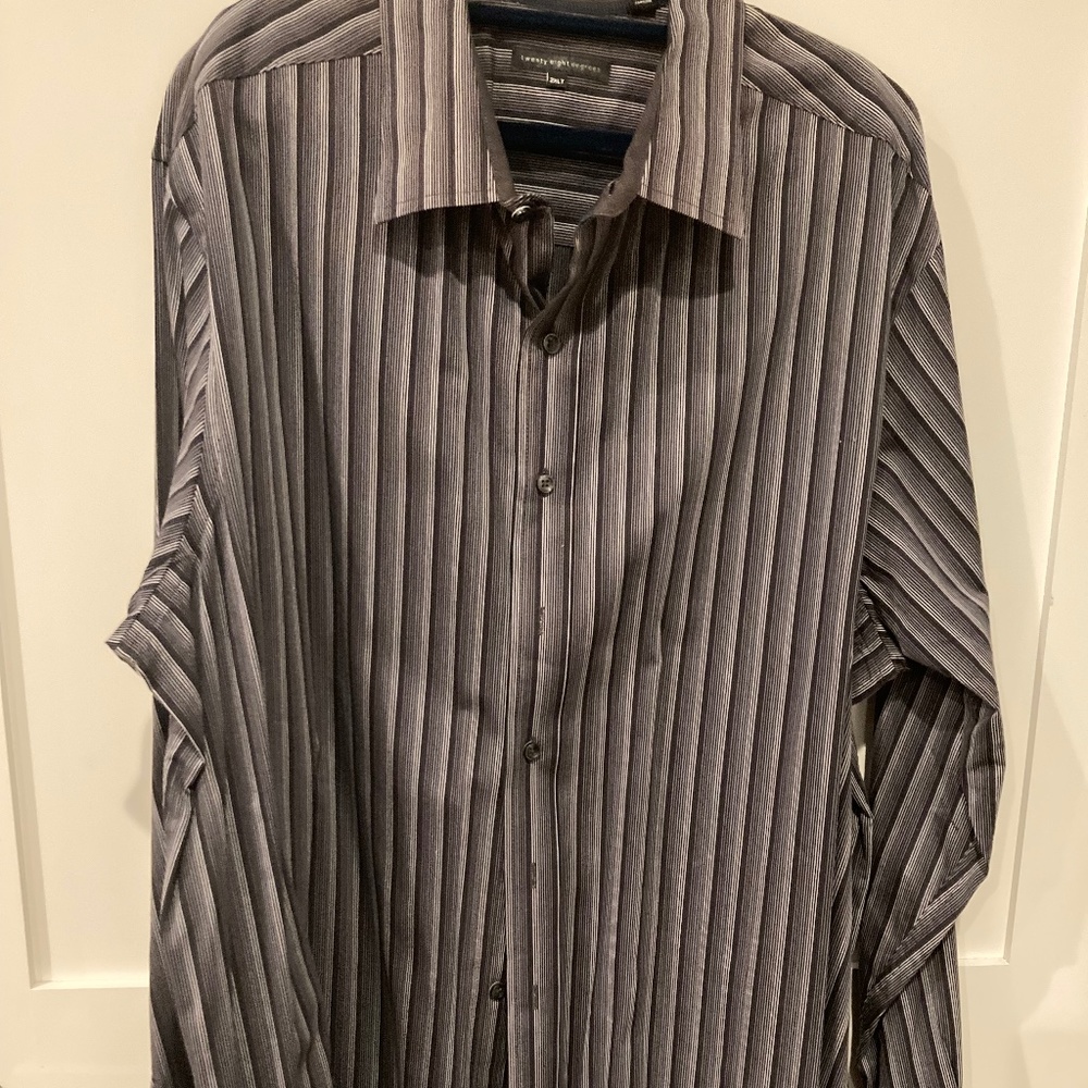 Mens Tall twenty eight degrees Striped Dress Shirt